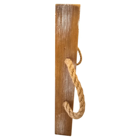 Rustic Farmhouse Cow Tray Distressed Wood Frame Jute Handle Turquoise Ba… - Picture 3 of 6